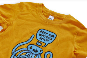 Keep Our Water Wild Kids Tee / Gold