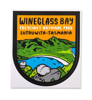 Wineglass Bay In Freycinet National Park Tasmania (Lutruwita) bumper sticker 